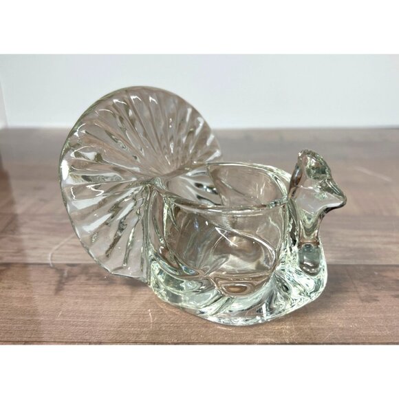 Avon Vintage Turkey Clear Glass Candle Holder - Picture 1 of 4